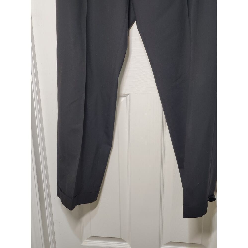 Lauren Ralph Lauren Men’s Dress Pants 38x32 Black Wool Blend Flat Front - Picture 10 of 11